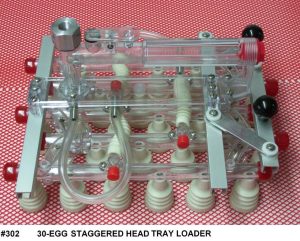 30-Egg Staggered Head Incubator Tray Loader